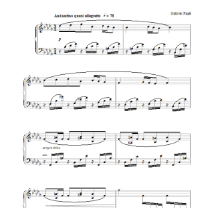 Gabriel Faure Clair de Lune (Menuet) Musik Noten - Piano Solo - 31193-0