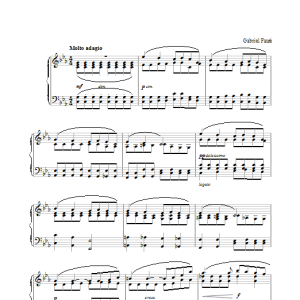 Gabriel Fauré Elégie Musik Noten - Piano Solo - 31194-0