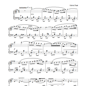 Gabriel Fauré Fantaisie, Op.79 Musik Noten - Piano Solo - 31195-0