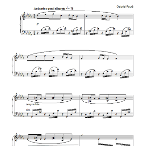 Gabriel Faure Minuet From Clair De Lune Musik Noten - Piano Solo - 104364-0