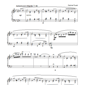 Gabriel Faure Nocturne No. 5 In B Flat Major, Op. 37 Musik Noten - Piano Solo - 104370-0