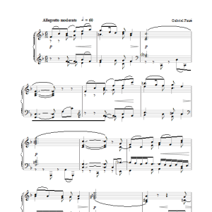 Gabriel Fauré Prelude No.4 in F Major Musik Noten - Piano Solo - 31203-0