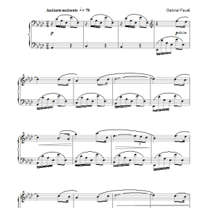 Gabriel Faure Romance Sans Paroles Op. 17, No. 3 Musik Noten - Piano Solo - 104371-0