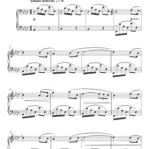 Gabriel Fauré Romance Sans Paroles Op.17, No.3 (as performed by Sacha Puttnam) Musik Noten - Piano Solo - 119404-0