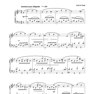 Gabriel Fauré Song Without Words, Op.17, No.1 Musik Noten - Piano Solo - 31200-0