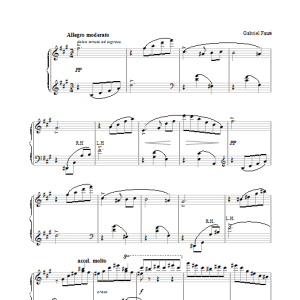 Gabriel Fauré Valse-Caprice No.1 in A Major, Op.30 Musik Noten - Piano Solo - 31207-0