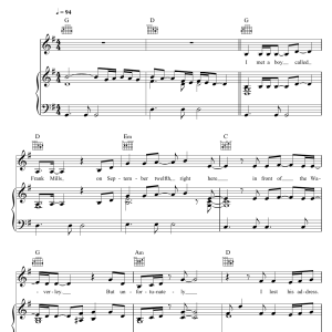 Galt MacDermot Frank Mills (from Hair) Musik Noten - Piano, Vocal & Guitar Chords - 120892-0