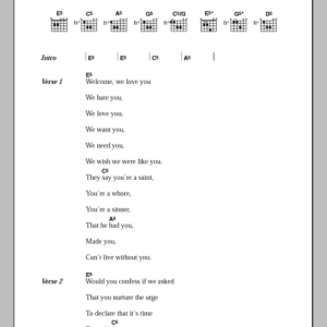 Garbage Shut Your Mouth Musik Noten - Guitar Chords/Lyrics - 107728-0