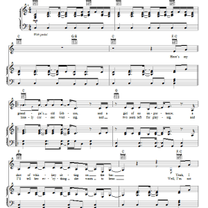 Garrett Hedlund Chances Are Musik Noten - Piano, Vocal & Guitar Chords - 81712-0