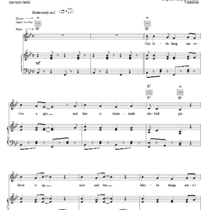 Garrison Keillor Beboparebop Rhubarb Pie Theme Musik Noten - Piano, Vocal & Guitar Chords - 30815-0