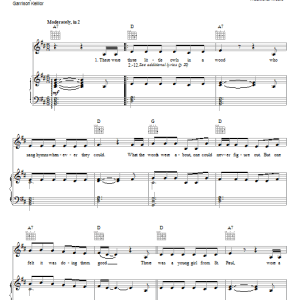 Garrison Keillor Limericks (Waltz Me Around Again Willie) Musik Noten - Piano, Vocal & Guitar Chords - 30821-0