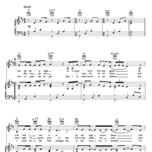Garth Brooks Unanswered Prayers Musik Noten - Piano, Vocal & Guitar Chords - 31117-0