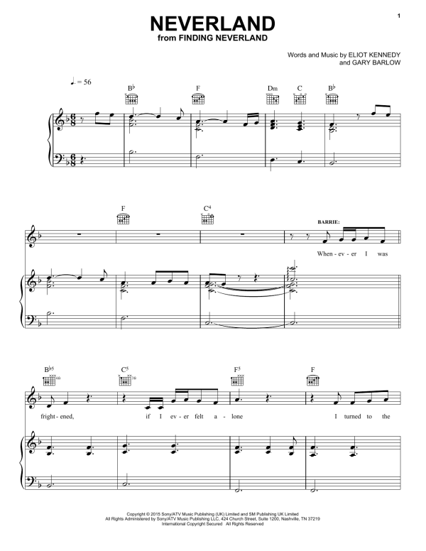 Gary Barlow & Eliot Kennedy Neverland Musik Noten - Easy Piano - 175491-0