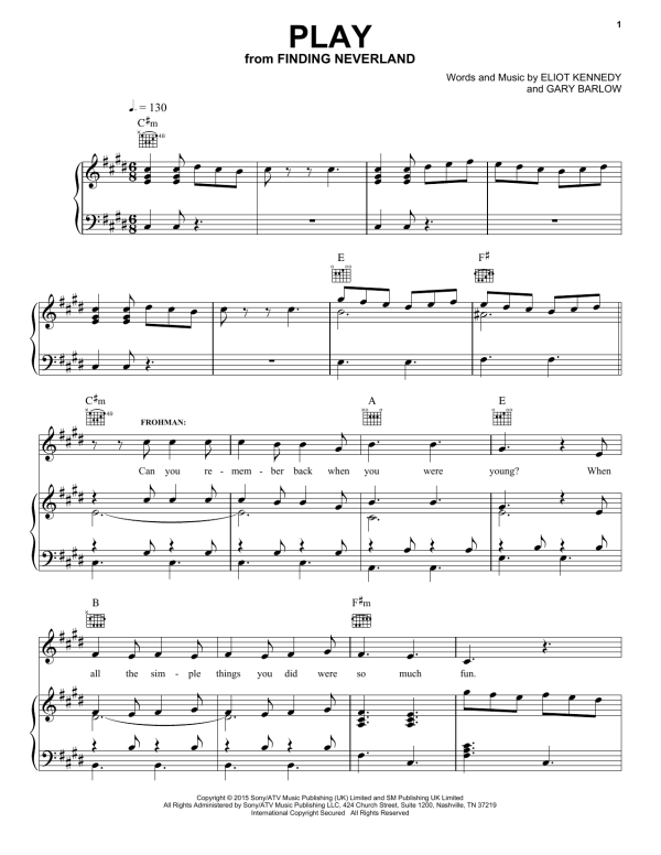 Gary Barlow & Eliot Kennedy Play Musik Noten - Easy Piano - 175493-0