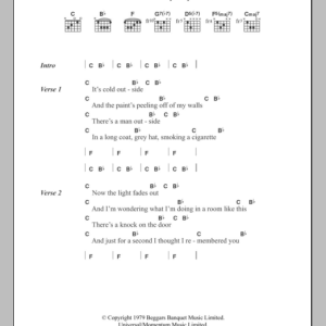 Gary Numan Are 'Friends' Electric? Musik Noten - Guitar Chords/Lyrics - 100876-0