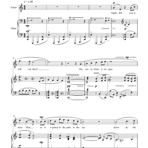 Gavin Bryars Old Man and Sea (for tenor and harp) Musik Noten - Piano & Vocal - 46043-0