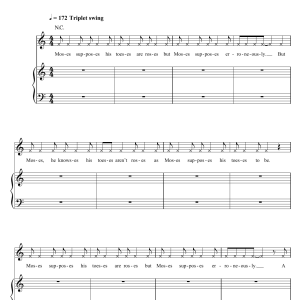 Gene Kelly Moses Supposes Musik Noten - Piano, Vocal & Guitar Chords - 120402-0