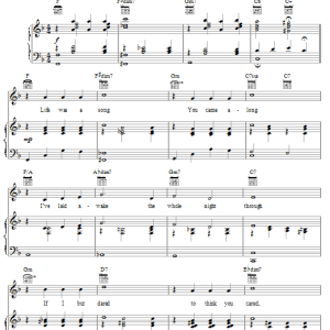 Gene Kelly You Were Meant For Me Musik Noten - Piano, Vocal & Guitar Chords - 24997-0