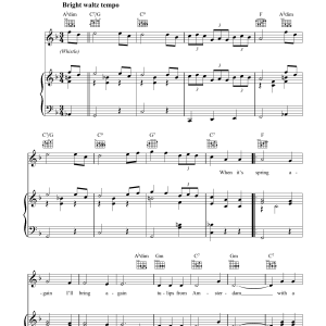 Gene Martyn Tulips From Amsterdam Musik Noten - Piano, Vocal & Guitar Chords - 37227-0