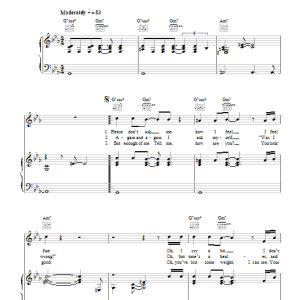 Genesis Please Don't Ask Musik Noten - Piano, Vocal & Guitar Chords - 47987-0
