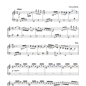 Georg Benda Sonatina In A Minor Musik Noten - Piano Solo - 104437-0
