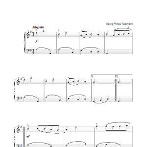 Georg Philipp Telemann Minuet Musik Noten - Piano, Vocal & Guitar Chords - 36977-0