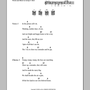 George F. Root Tramp! Tramp! Tramp! Musik Noten - Guitar Chords/Lyrics - 80936-0