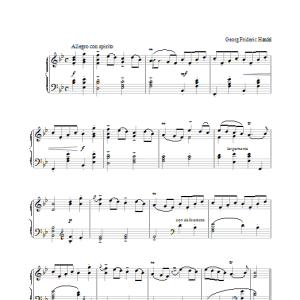George Frideric Handel Gavotte In Bb Musik Noten - Piano Solo - 28055-0