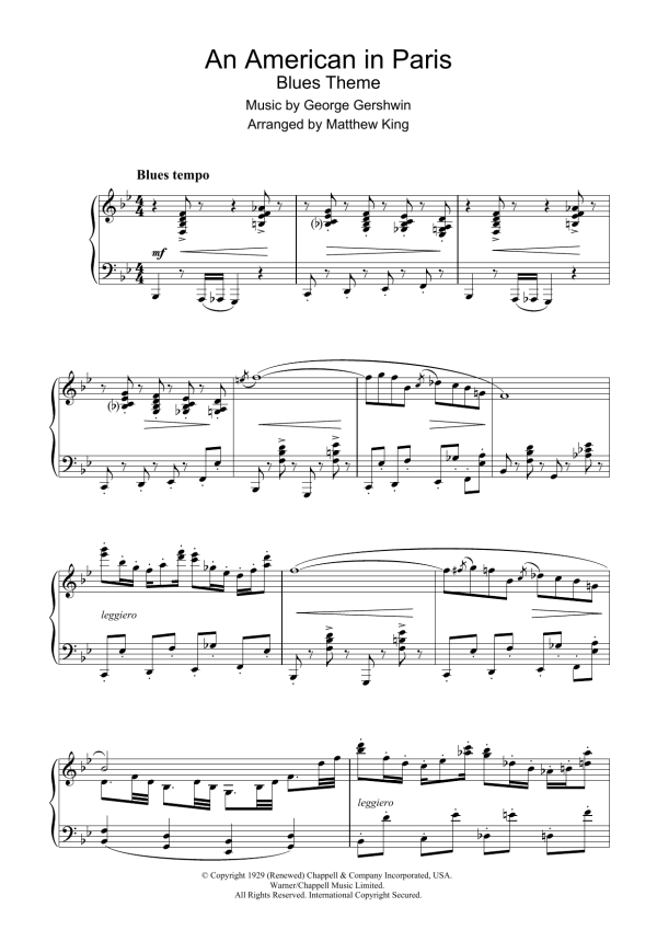 George Gershwin An American In Paris Musik Noten - Piano Solo - 155283-0