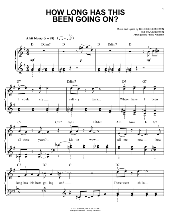 George Gershwin How Long Has This Been Going On? (arr. Phillip Keveren) Musik Noten - Easy Piano - 97874-0