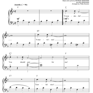 George Gershwin 'S Wonderful (arr. Phillip Keveren) Musik Noten - Easy Piano - 97875-0