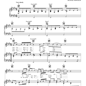 George Harrison All Things Must Pass Musik Noten - Piano, Vocal & Guitar Chords - 159374-0