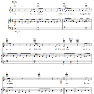 George Harrison Just For Today Musik Noten - Piano, Vocal & Guitar Chords - 51547-0