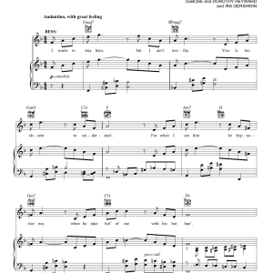 George & Ira Gershwin I Loves You, Porgy Musik Noten - Piano, Vocal & Guitar Chords - 160002-0