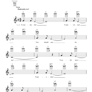 George & Ira Gershwin 'S Wonderful Musik Noten - Ukulele - 160312-0