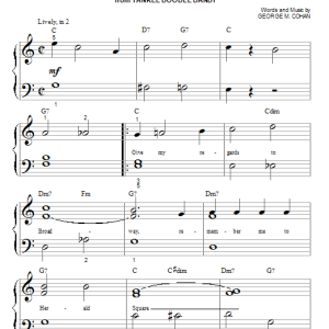 George M. Cohan Give My Regards To Broadway Musik Noten - Big Note Piano - 98673-0