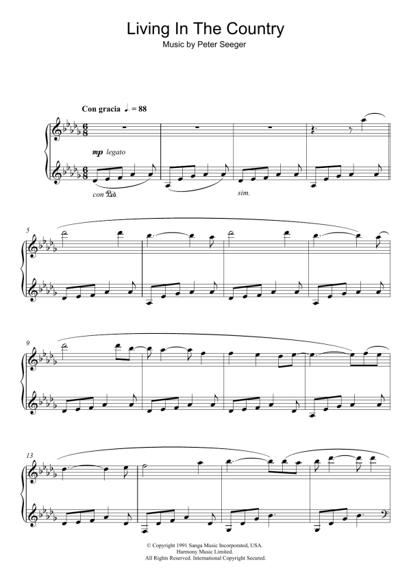 George Winston Living In The Country Musik Noten - Piano Solo - 123632-0