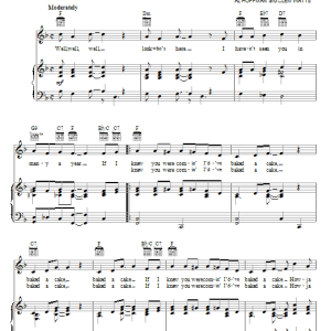 Georgia Gibbs (If I Knew You Were Comin') I'd've Baked A Cake Musik Noten - Piano, Vocal & Guitar Chords - 16692-0