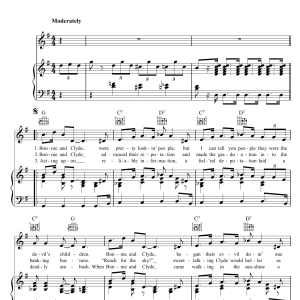 Georgie Fame The Ballad Of Bonnie And Clyde Musik Noten - Piano, Vocal & Guitar Chords - 45566-0