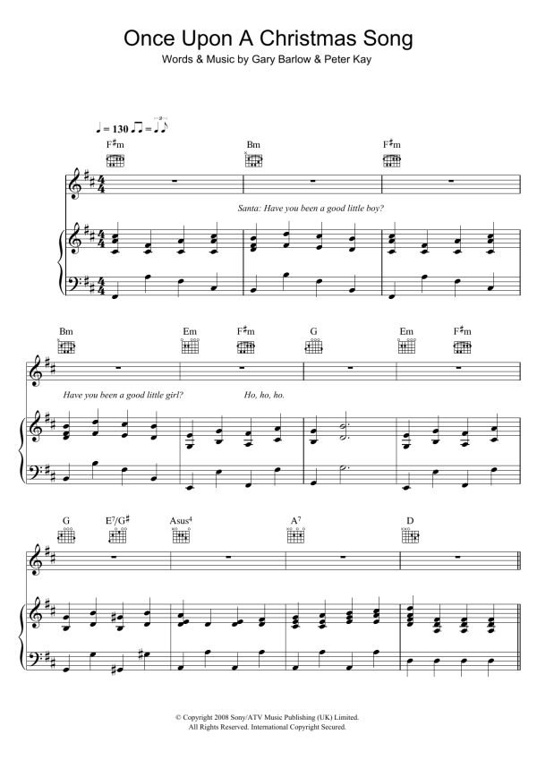 Geraldine McQueen Once Upon A Christmas Song Musik Noten - Piano, Vocal & Guitar Chords - 44560-0