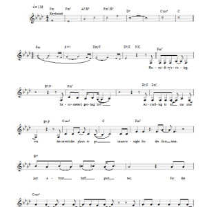 Geri Halliwell It's Raining Men Musik Noten - Lead Sheet / Fake Book - 24582-0