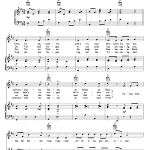 German Folksong Drum Madel Wink, Wink, Wink Musik Noten - Piano, Vocal & Guitar Chords - 69223-0