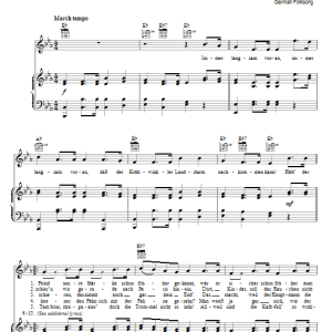 German Folksong Immer Langsam Voran Musik Noten - Piano, Vocal & Guitar Chords - 69225-0