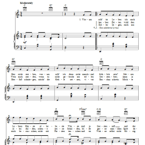 German Folksong Warum Sollt' Im Leben Musik Noten - Piano, Vocal & Guitar Chords - 69179-0