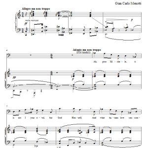 Gian Carlo Menotti Ah, Poor Michele Musik Noten - Piano & Vocal - 52939-0