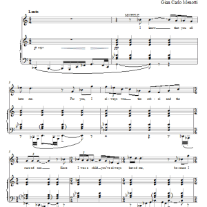 Gian Carlo Menotti I Know That You All Hate Me Musik Noten - Piano & Vocal - 53149-0