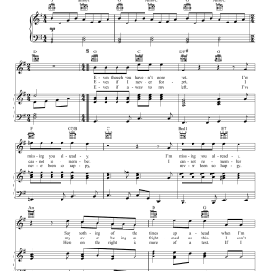 Gilbert O'Sullivan Missing You Already Musik Noten - Piano, Vocal & Guitar Chords - 80171-0