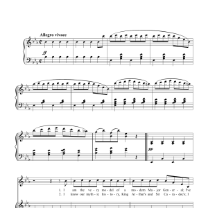 Gilbert & Sullivan I Am The Very Model Of A Modern Major General (from The Pirates Of Penzance) Musik Noten - Piano & Vocal - 35347-0