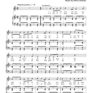 Gilbert & Sullivan I Can Not Tell What This Love May Be Musik Noten - Piano Solo - 174420-0