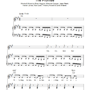 Girls Aloud The Promise Musik Noten - Piano, Vocal & Guitar Chords - 103694-0